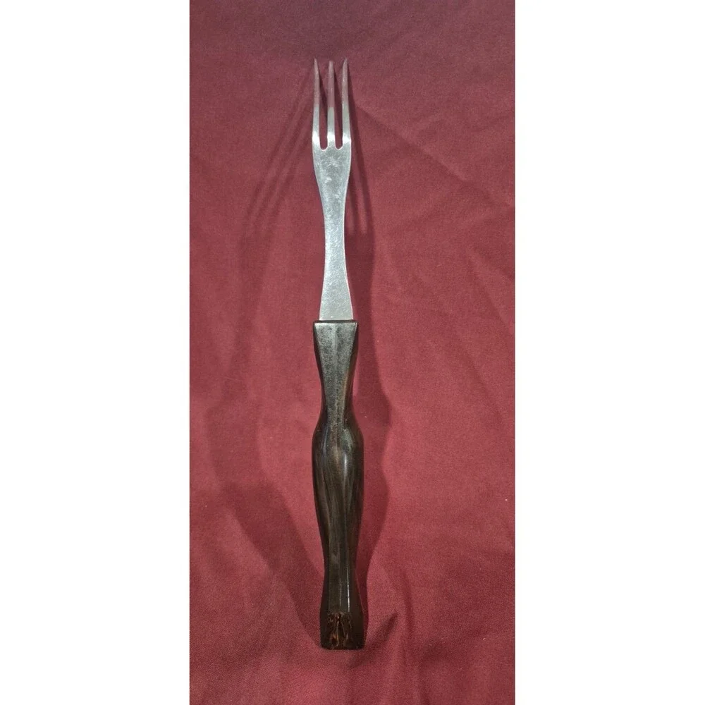 Cutco 1726 KC Turning Carving 3-Prong Fork Brown Handle EUC